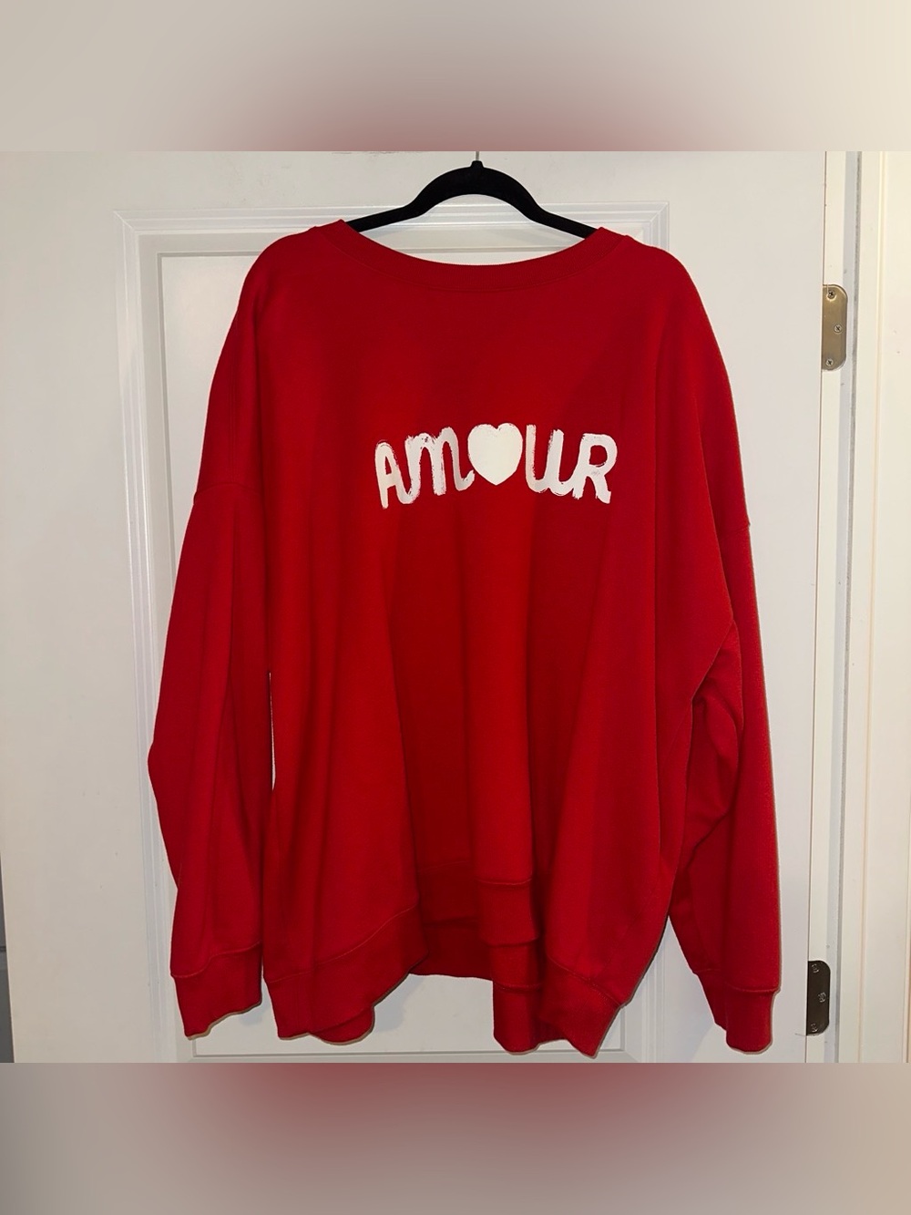 Sonoma Red 'AMOUR' Heart Graphic Crewneck Sweatshirt
